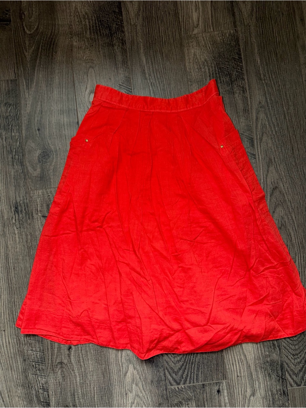 Odille Vibrant Orange A-Line Skirt